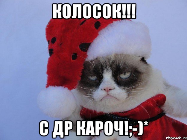 КОЛОСОК!!! С ДР КАРОЧ!;-)*, Мем   С нг кароч