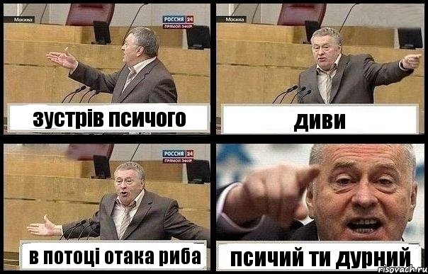 зустрiв псичого диви в потоцi отака риба псичий ти дурний, Комикс с Жириновским