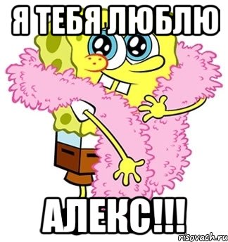 Я ТЕБЯ ЛЮБЛЮ АЛЕКС!!!, Мем Спанч боб