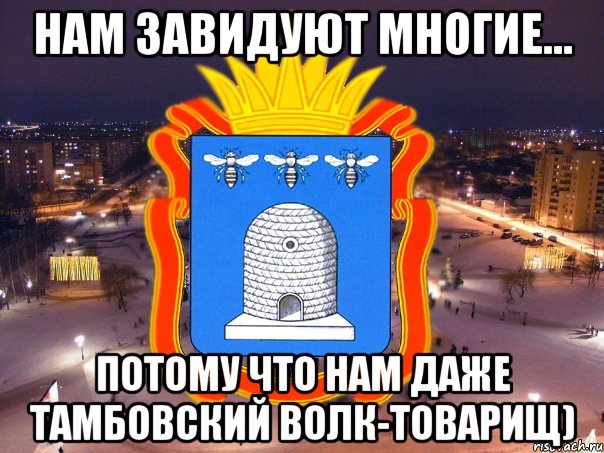 Нам завидуют многие... Потому что нам даже тамбовский волк-товарищ), Мем Типичный Тамбов