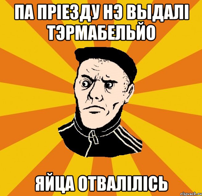 па пріезду нэ выдалі тэрмабельйо яйца отвалілісь, Мем Типовий Титушка