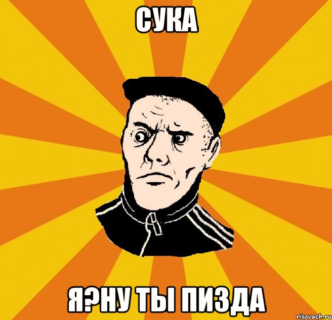 сука я?Ну ты пизда