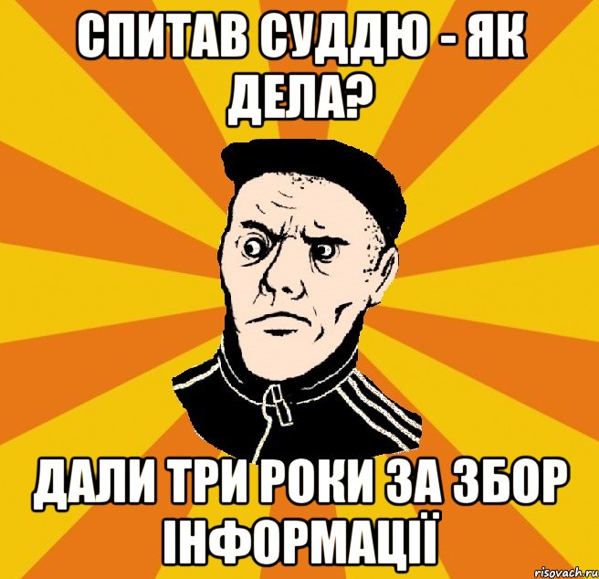 Спитав суддю - як дела? дали три роки за збор інформації, Мем Типовий Титушка