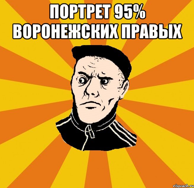 портрет 95% воронежских правых , Мем Типовий Титушка