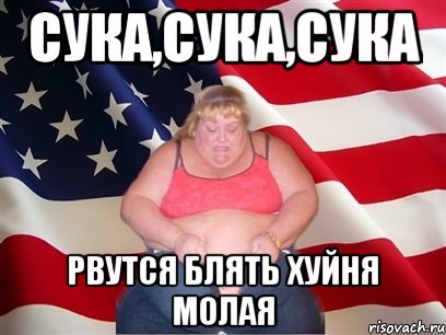 сука,сука,сука рвутся блять хуйня молая, Мем Толстая американка