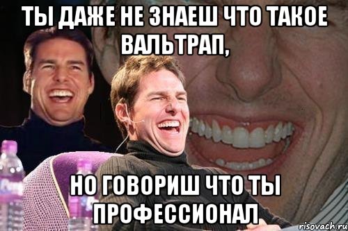 Ты даже не знаеш что такое вальтрап, Но говориш что ты профессионал, Мем том круз