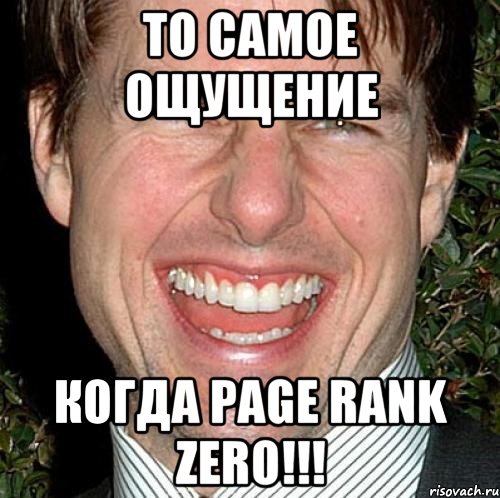 то самое ощущение когда PAGE RANK ZERO!!!, Мем Том Круз