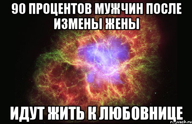 90 процентов мужчин после измены жены ИДУТ ЖИТЬ К ЛЮБОВНИЦЕ, Мем Туманность