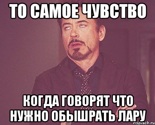 То самое чувство когда говорят что нужно обышрать Лару, Мем твое выражение лица