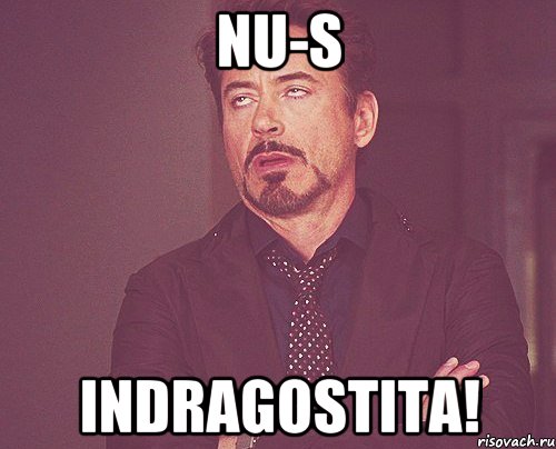 NU-S INDRAGOSTITA!, Мем твое выражение лица