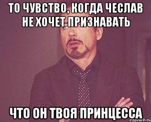 ТО ЧУВСТВО, КОГДА ЧЕСЛАВ НЕ ХОЧЕТ ПРИЗНАВАТЬ ЧТО ОН ТВОЯ ПРИНЦЕССА, Мем твое выражение лица