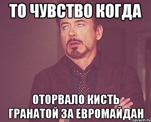 то чувство когда оторвало кисть гранатой за евромайдан, Мем твое выражение лица