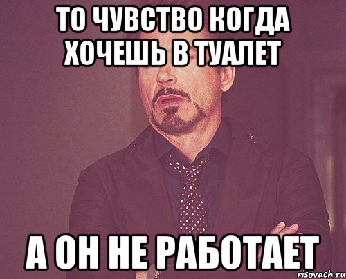 ТО ЧУВСТВО КОГДА ХОЧЕШЬ В ТУАЛЕТ А ОН НЕ РАБОТАЕТ, Мем твое выражение лица