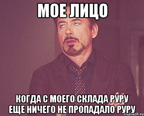 МОЕ ЛИЦО КОГДА С МОЕГО СКЛАДА РУРУ ЕЩЕ НИЧЕГО НЕ ПРОПАДАЛО РУРУ, Мем твое выражение лица