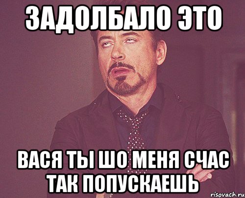 задолбало это Вася ты шо меня счас так попускаешь, Мем твое выражение лица