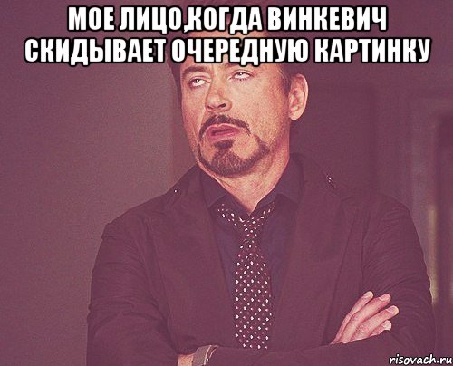 Мое лицо,когда Винкевич скидывает очередную картинку , Мем твое выражение лица