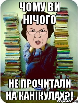 чому ви нічого не прочитали на канікулах?!, Мем Вчитель