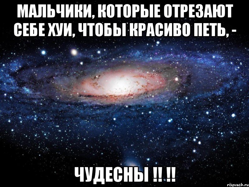 Мальчики, которые отрезают себе хуи, чтобы красиво петь, - ЧУДЕСНЫ !! !!, Мем Вселенная