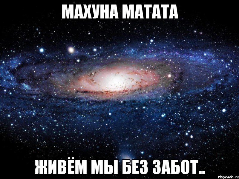 махуна матата живём мы без забот.., Мем Вселенная