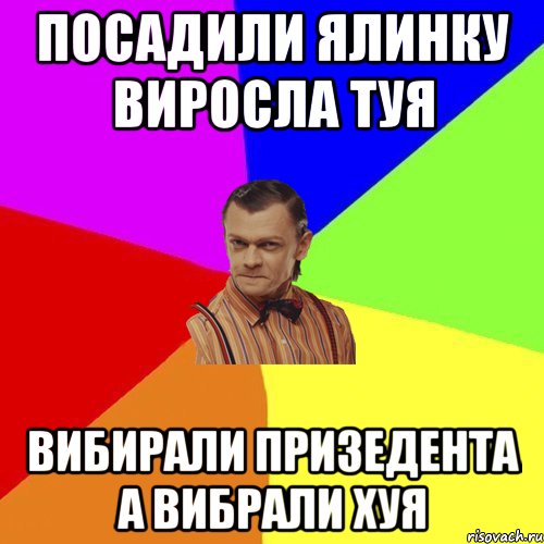 Посадили ялинку виросла туя Вибирали призедента а вибрали хуя, Мем Вталька