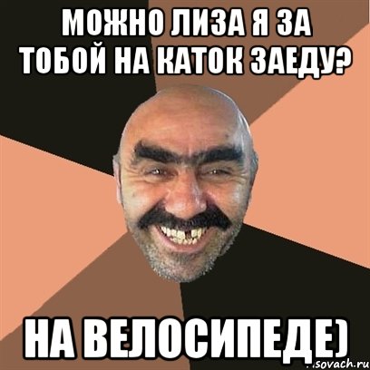 Можно Лиза я за тобой на каток заеду? На велосипеде), Мем Я твой дом труба шатал