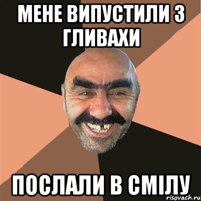 мене випустили з гливахи послали в смілу, Мем Я твой дом труба шатал