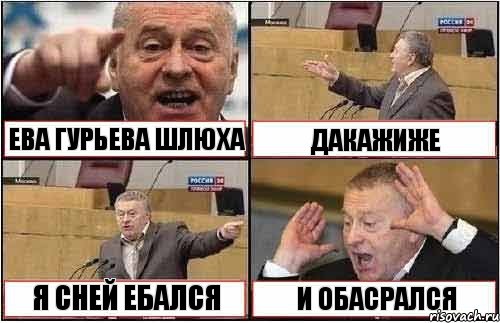 ЕВА ГУРЬЕВА ШЛЮХА ДАКАЖИЖЕ Я СНЕЙ ЕБАЛСЯ И ОБАСРАЛСЯ, Комикс жиреновский