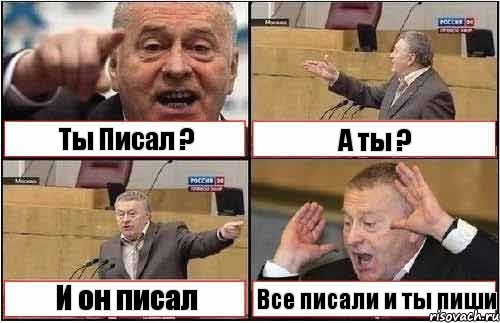 Ты Писал ? А ты ? И он писал Все писали и ты пиши, Комикс жиреновский