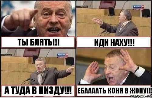 ТЫ БЛЯТЬ!!! ИДИ НАХУ!!! А ТУДА В ПИЗДУ!!! ЕБААААТЬ КОНЯ В ЖОПУ!!!, Комикс жиреновский