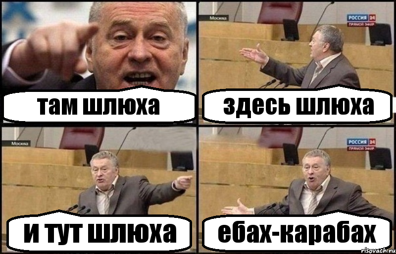 там шлюха здесь шлюха и тут шлюха ебах-карабах, Комикс Жириновский