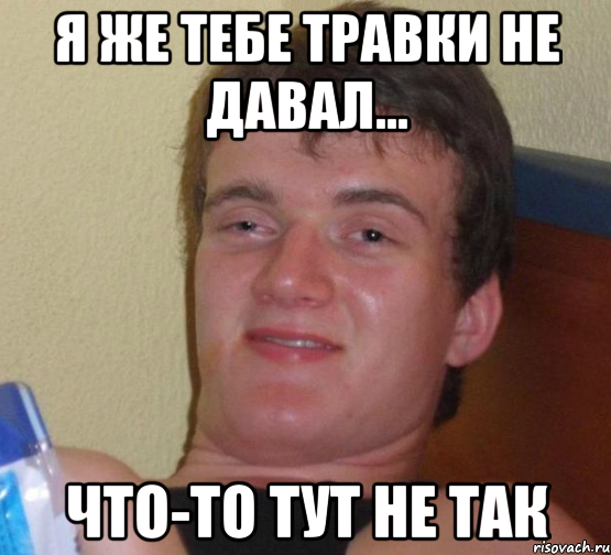 Я же тебе травки не давал... Что-то тут не так, Мем 10 guy (Stoner Stanley really high guy укуренный парень)