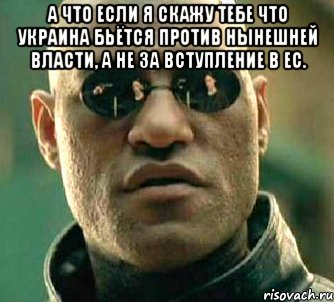 а что если я скажу тебе что Украина бьётся против нынешней власти, а не за вступление в ЕС. , Мем  а что если я скажу тебе