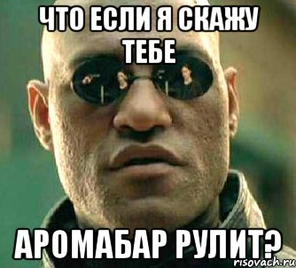 ЧТО ЕСЛИ Я СКАЖУ ТЕБЕ АРОМАБАР РУЛИТ?, Мем  а что если я скажу тебе