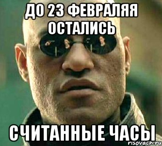 ДО 23 ФЕВРАЛЯЯ ОСТАЛИСЬ СЧИТАННЫЕ ЧАСЫ, Мем  а что если я скажу тебе