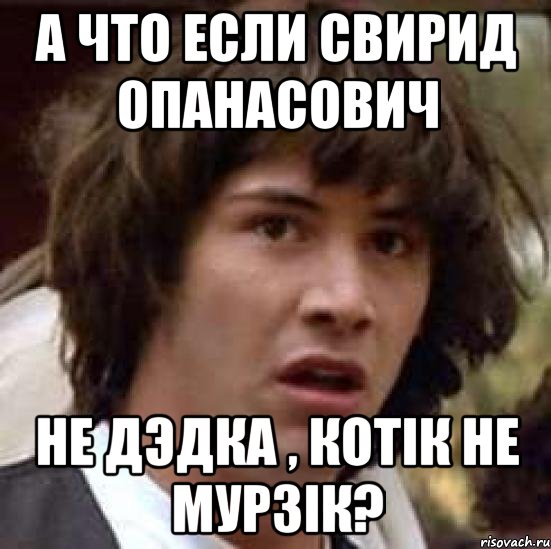 а что если свирид опанасович не дэдка , котiк не мурзiк?, Мем А что если (Киану Ривз)