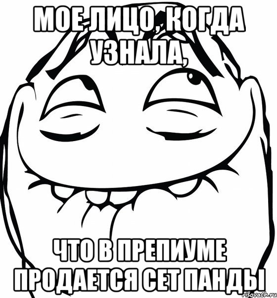 мое лицо, когда узнала, что в препиуме продается сет панды, Мем  аааа