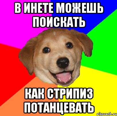 В инете можешь поискать как стрипиз потанцевать, Мем Advice Dog