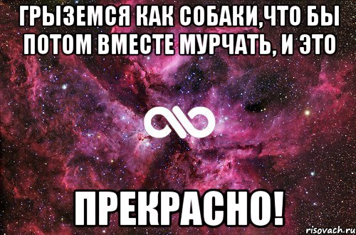 грыземся как собаки,что бы потом вместе мурчать, и это ПРЕКРАСНО!, Мем офигенно