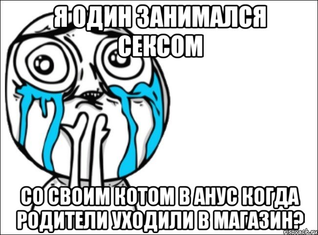 Я один занимался сексом Со своим котом в анус когда родители уходили в магазин?, Мем Это самый