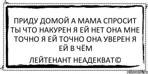 приду домой а мама спросит ты что накурен я ей нет она мне точно я ей точно она уверен я ей в чём Лейтенант Неадекват©, Комикс Асоциальная антиреклама