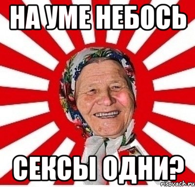 на уме небось сексы одни?, Мем  бабуля