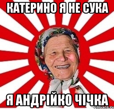 катерино я не сука я андрійко чічка, Мем  бабуля