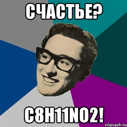 СЧАСТЬЕ? C8H11NO2!, Мем Бадди Холли