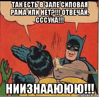 так есть в зале силовая рама или нет?!!! отвечай, сссука!!! ниизнааююю!!!, Комикс   Бетмен и Робин