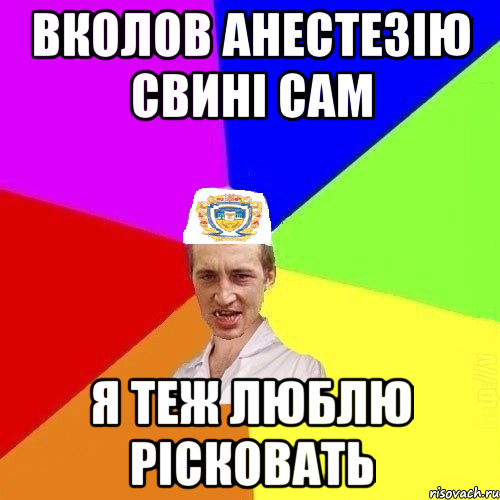 вколов анестезію свині сам я теж люблю рісковать, Мем Чоткий Паца Горбачевського