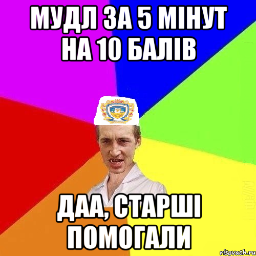 МУДЛ ЗА 5 МІНУТ НА 10 БАЛІВ ДАА, СТАРШІ ПОМОГАЛИ, Мем Чоткий Паца Горбачевського