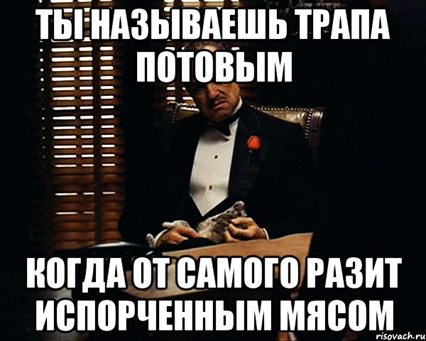 Ты называешь Трапа потовым когда от самого разит испорченным мясом, Мем Дон Вито Корлеоне