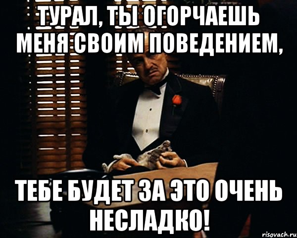 Турал, ты огорчаешь меня своим поведением, тебе будет за это очень несладко!, Мем Дон Вито Корлеоне