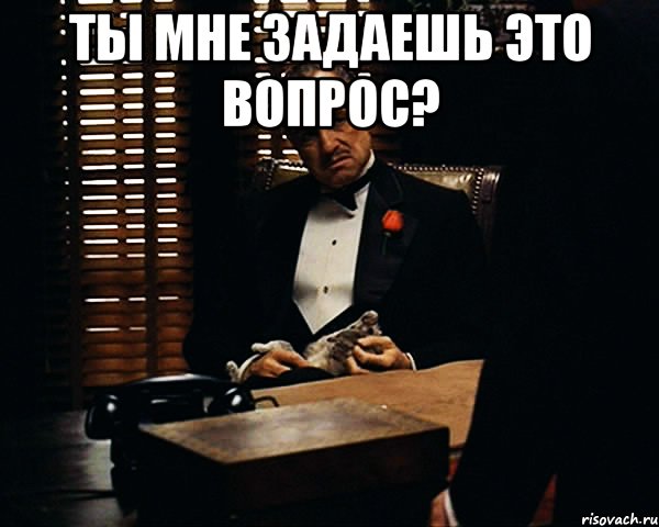 ты мне задаешь это вопрос? , Мем Дон Вито Корлеоне