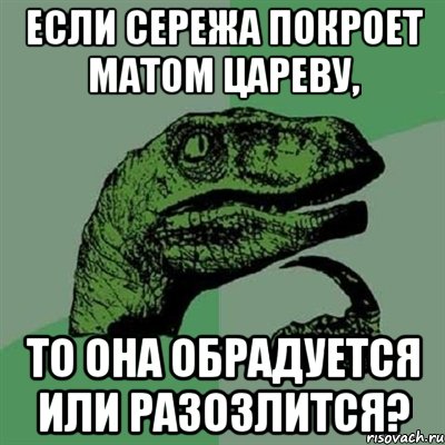 если Сережа покроет матом Цареву, то она обрадуется или разозлится?, Мем Филосораптор